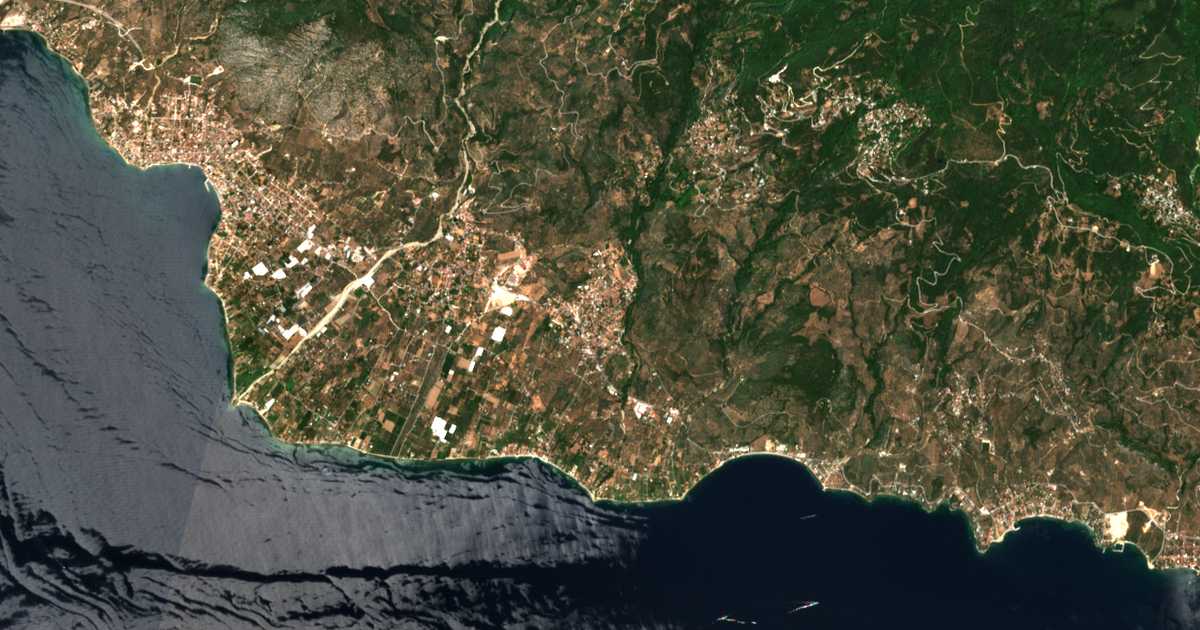 Carte satellite de Áno Lechónia