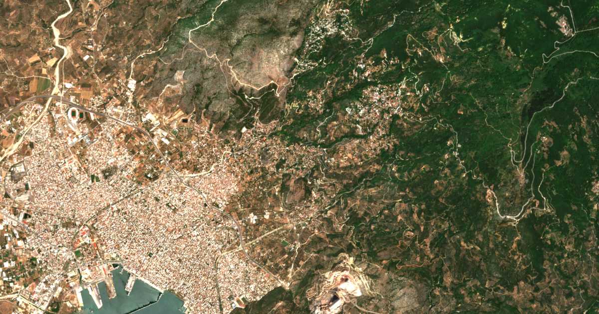 Carte satellite de Áno Vólos