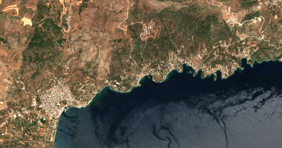 Carte satellite de Chrysí Aktí Panagías