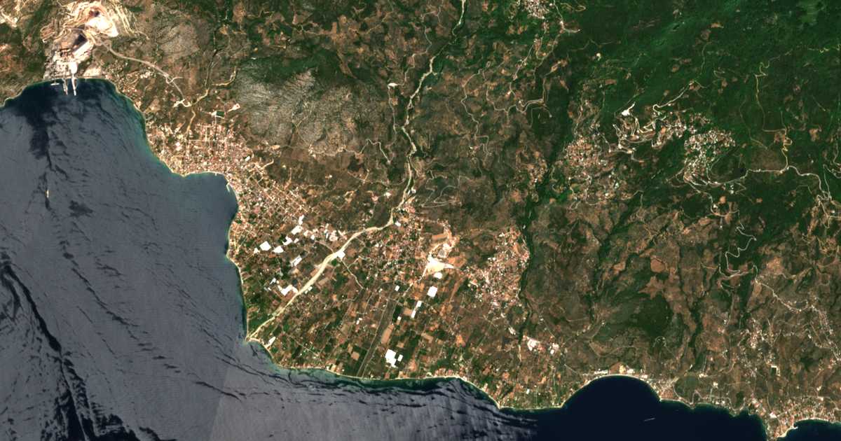 Carte satellite de Káto Lechónia