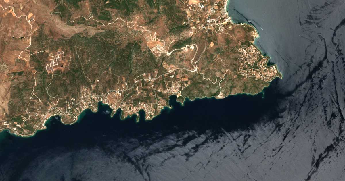 Carte satellite de Krithariá