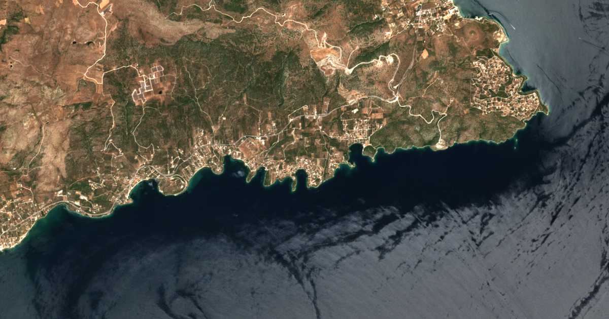 Carte satellite de Márathos