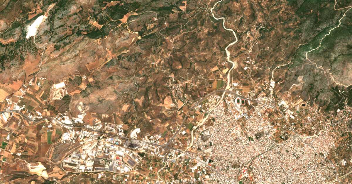 Carte satellite de Melissátika