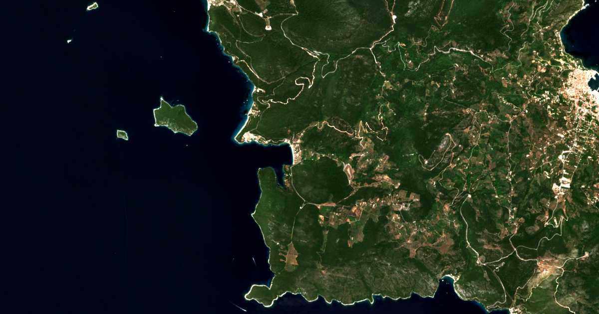 Carte satellite de Pánormos
