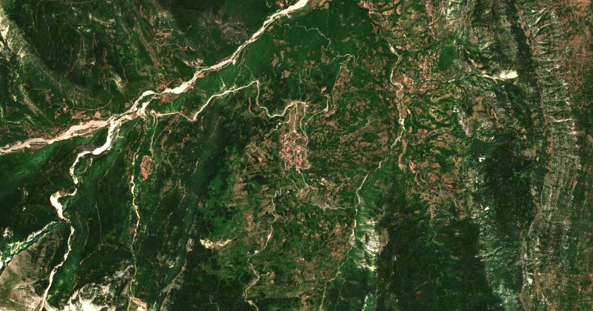Carte satellite de Chryssomiliá