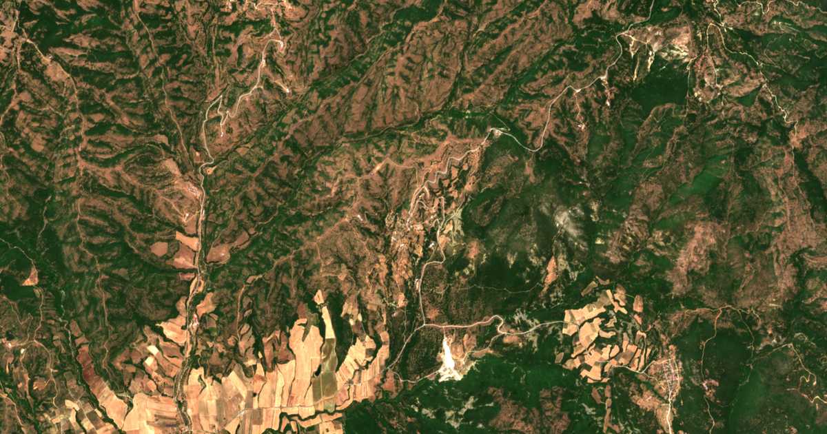 Carte satellite de Kalochóri