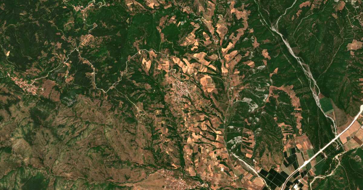 Carte satellite de Oxýnia