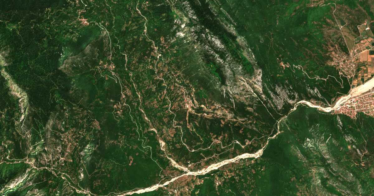Carte satellite de Kotrónion