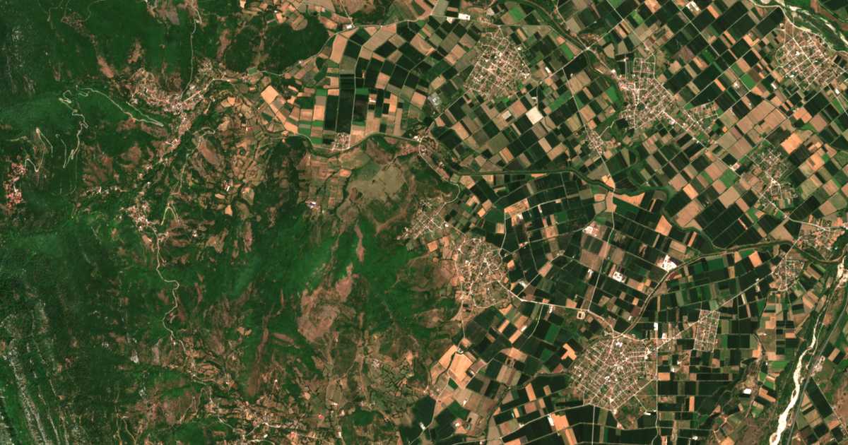 Carte satellite de Exálofos