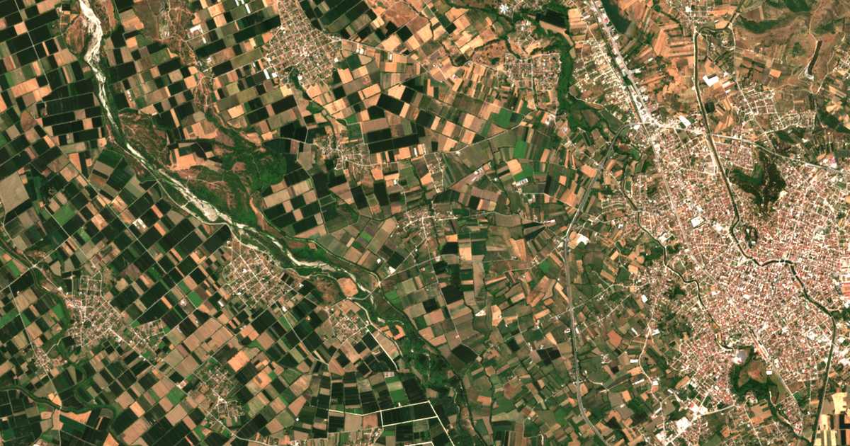 Carte satellite de Rógkia