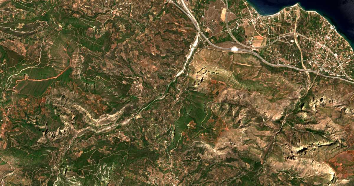 Carte satellite de Dervénion