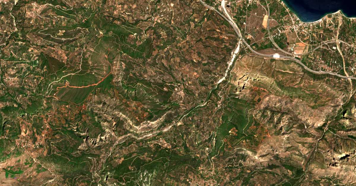 Carte satellite de Káto Ptéri