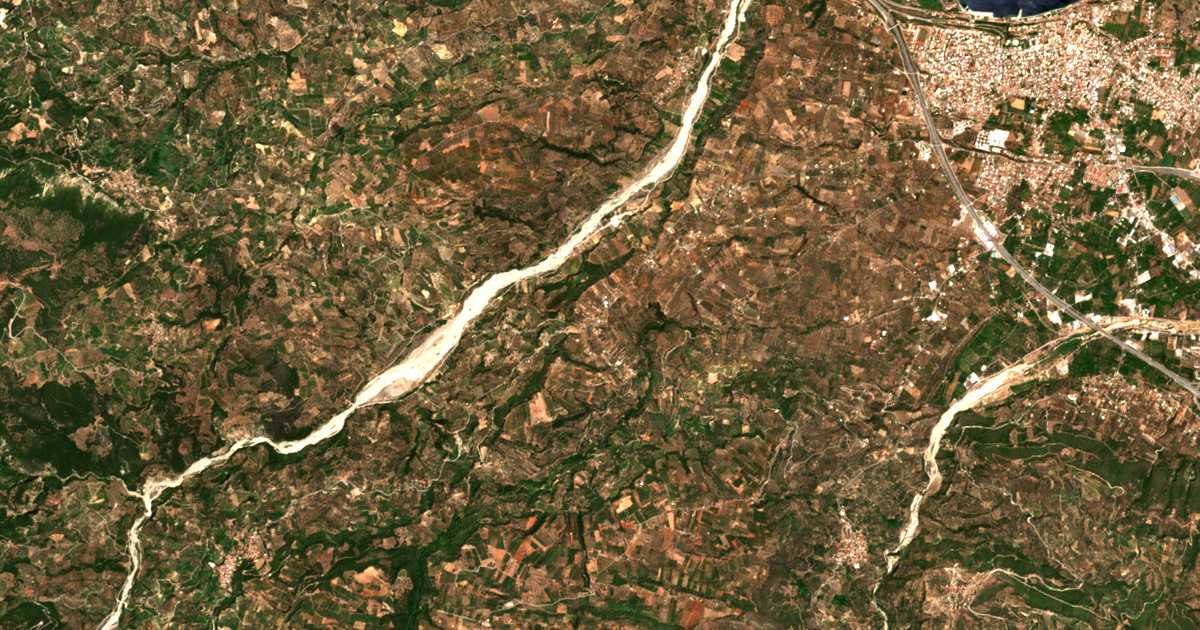 Carte satellite de Koúmaris