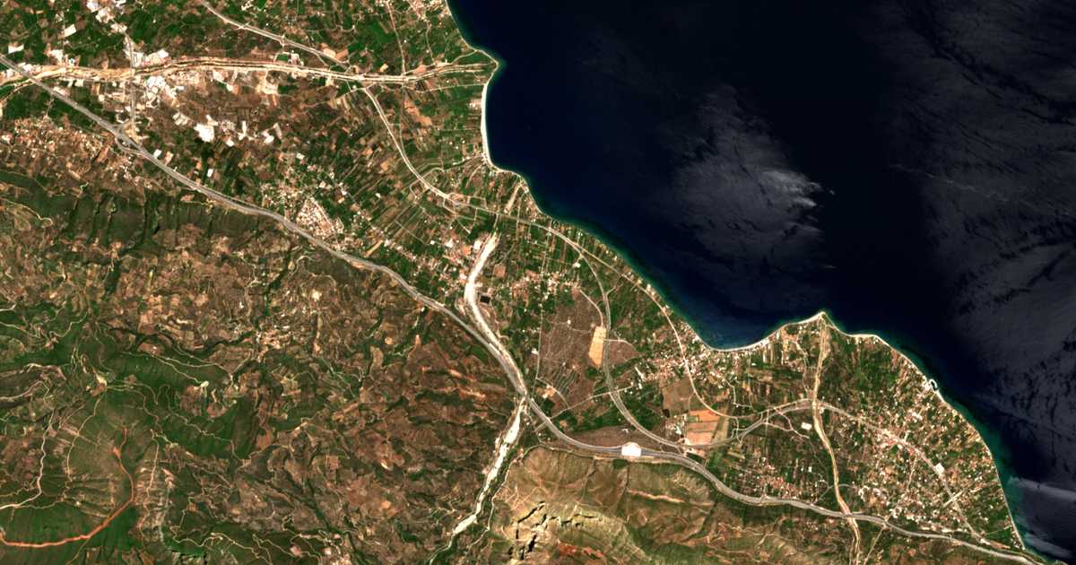Carte satellite de Rodiá