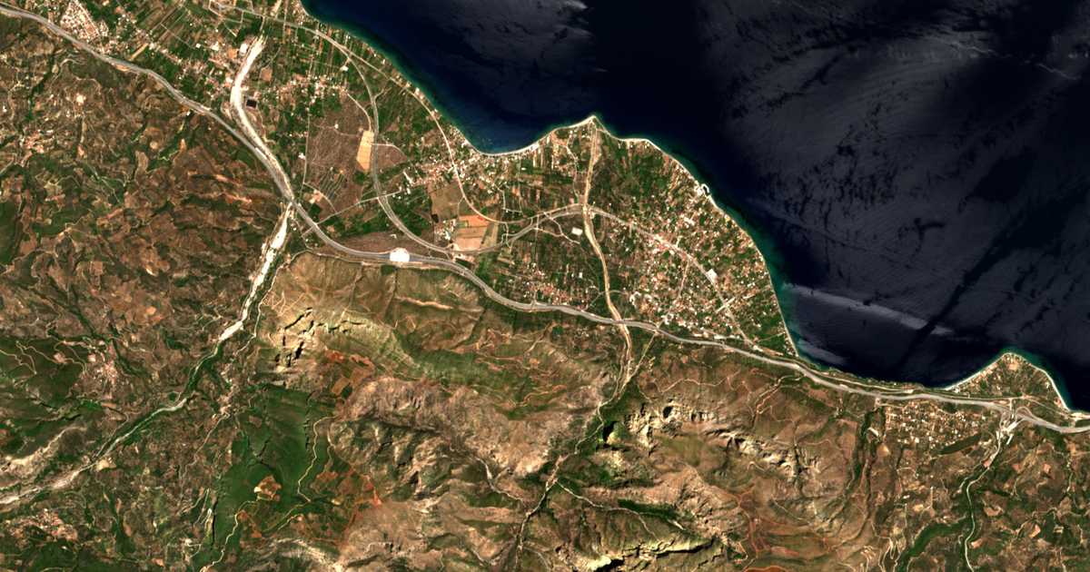 Carte satellite de Zachlorítika