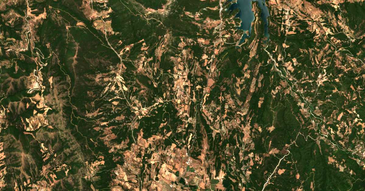Carte satellite de Chióna