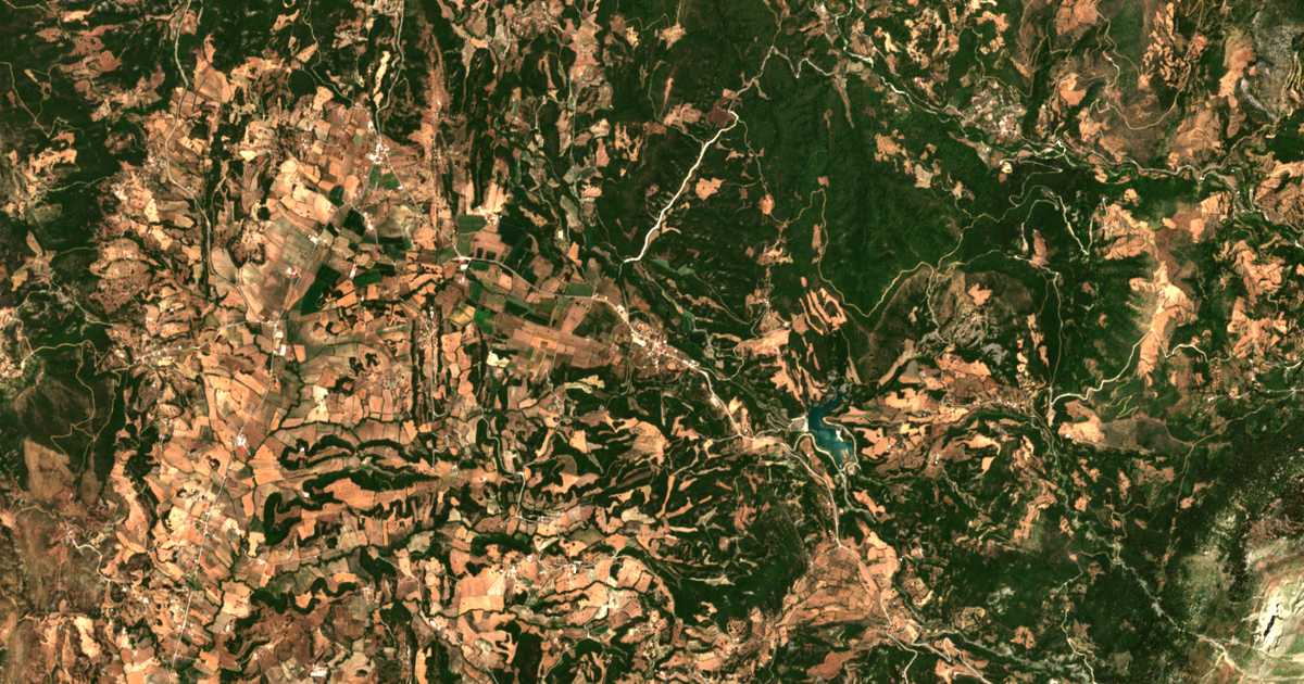 Carte satellite de Érymanthe
