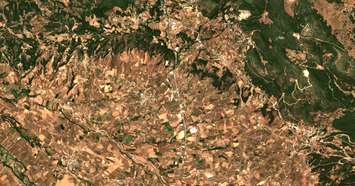 Carte satellite de Kydoníai