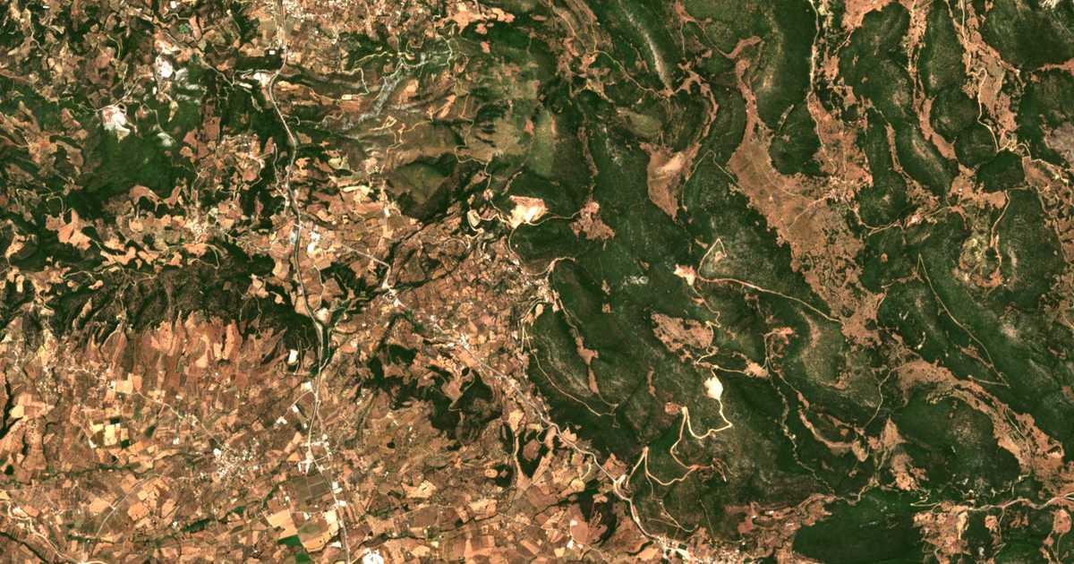Carte satellite de Platanóvrysi