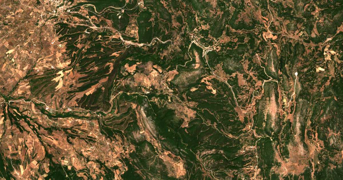 Carte satellite de Rodiá