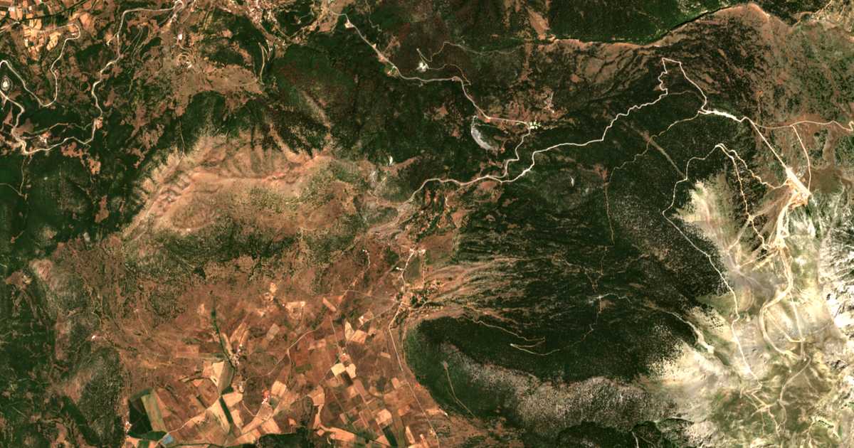 Carte satellite de Áno Lousí