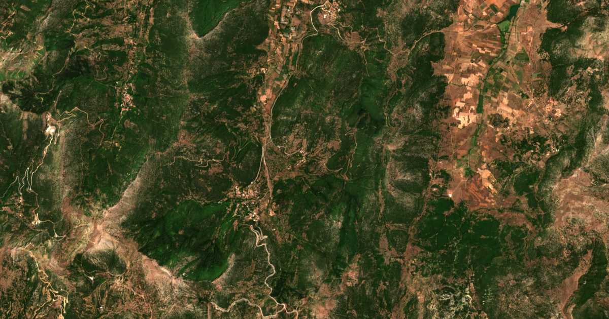 Carte satellite de Kándalos