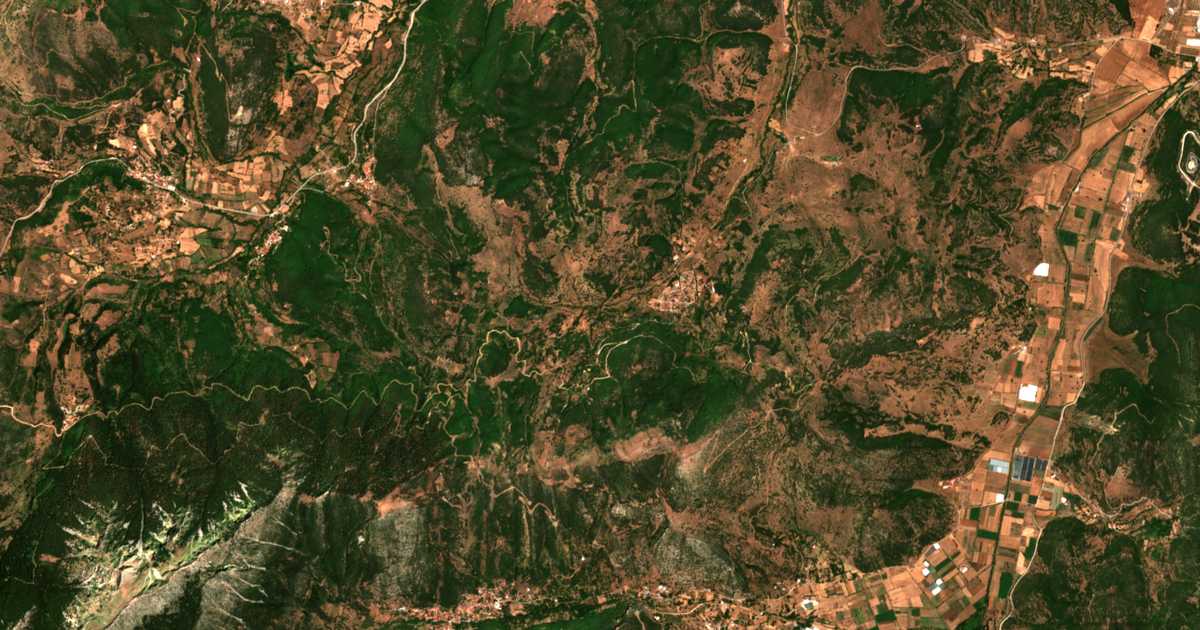 Carte satellite de Koúteli