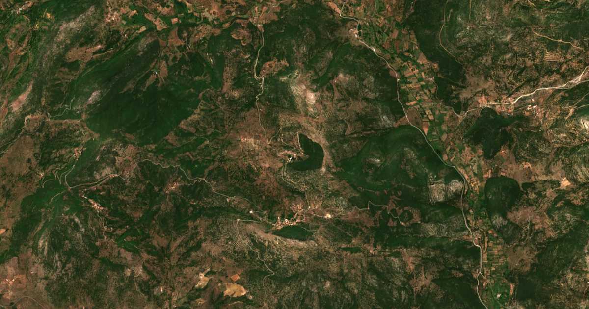 Carte satellite de Lefkásio