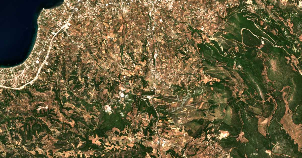 Carte satellite de Kallithéa