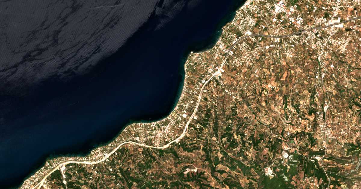 Carte satellite de Monodéndrion