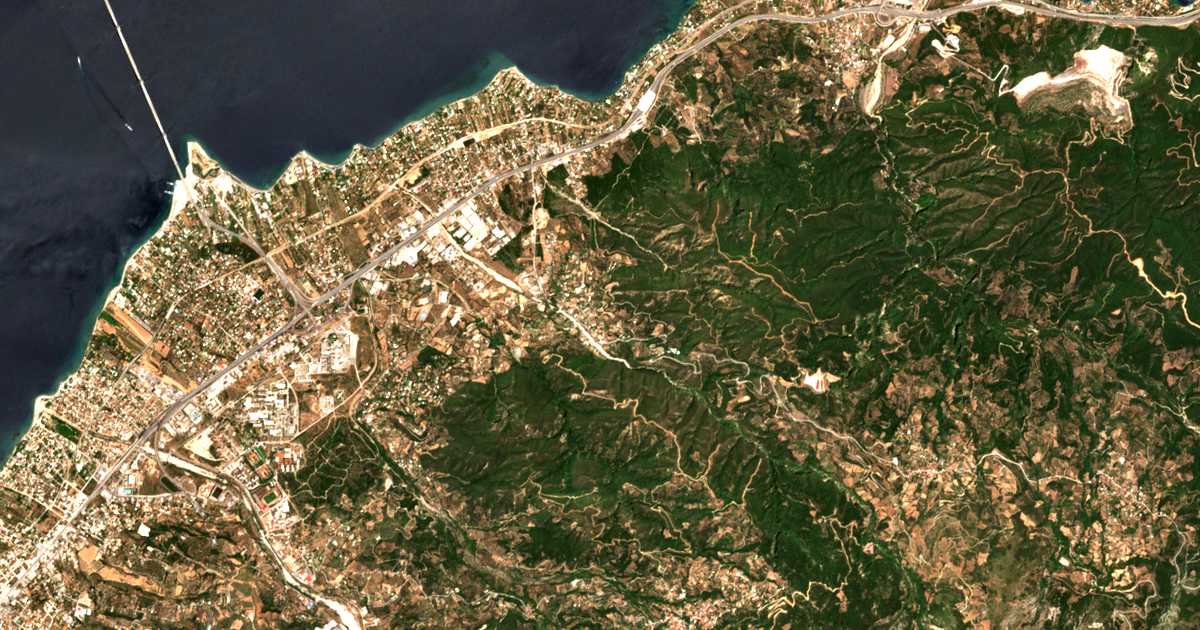 Carte satellite de Platánion