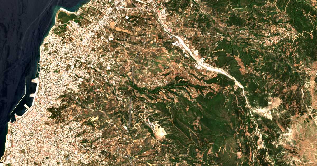 Carte satellite de Skióessa