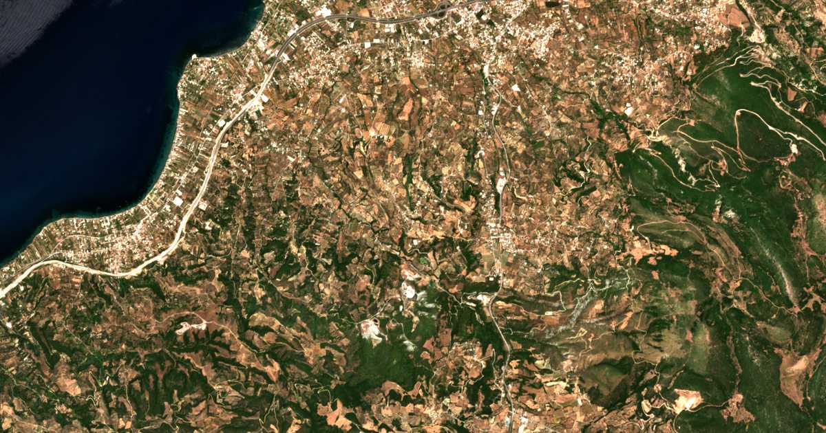 Carte satellite de Théa