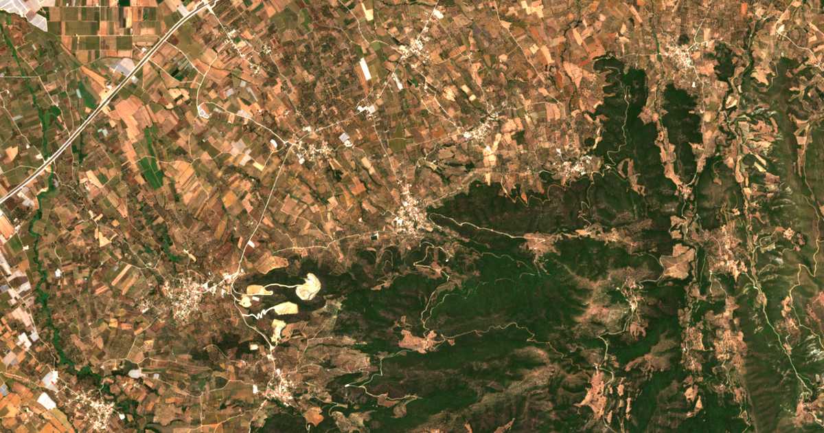 Carte satellite de Krínos