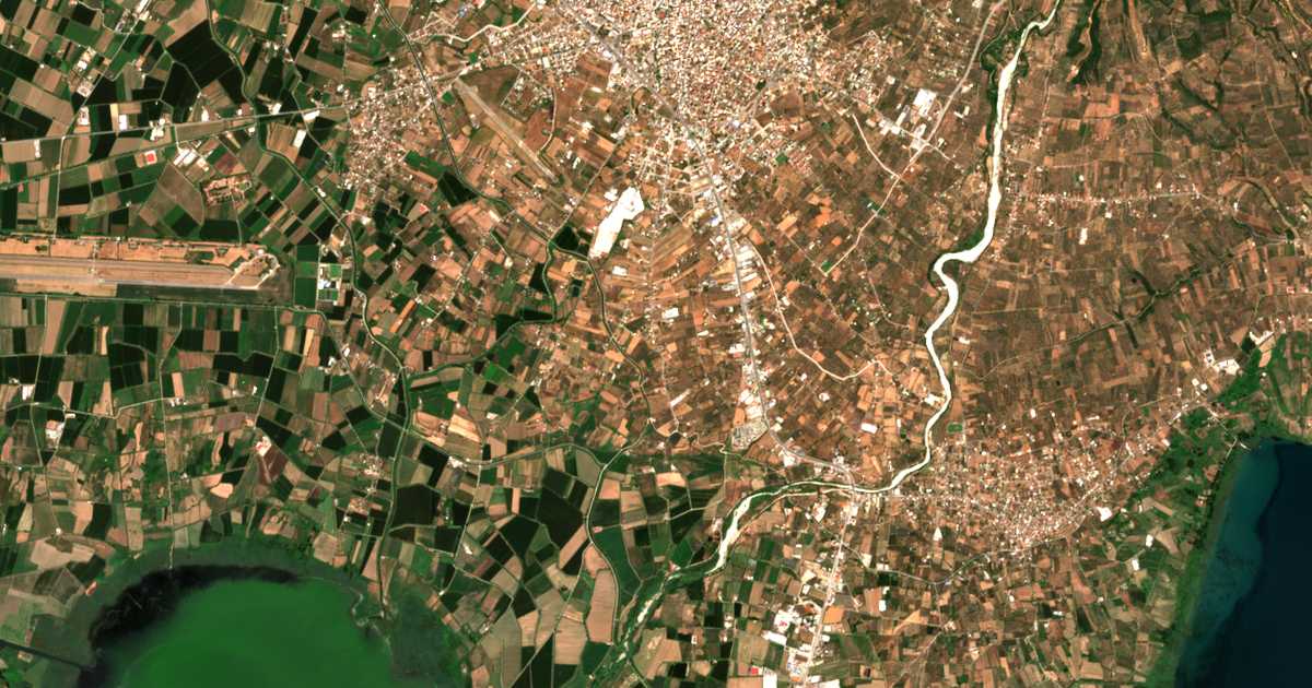 Carte satellite de Giannoúzi