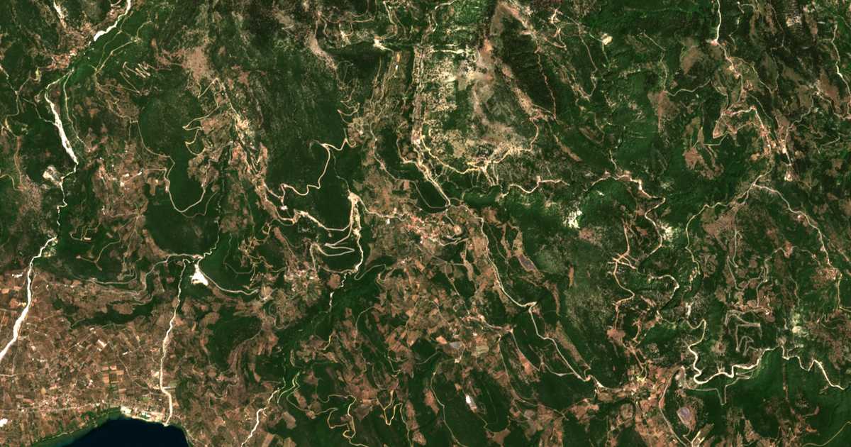 Carte satellite de Kallithéa