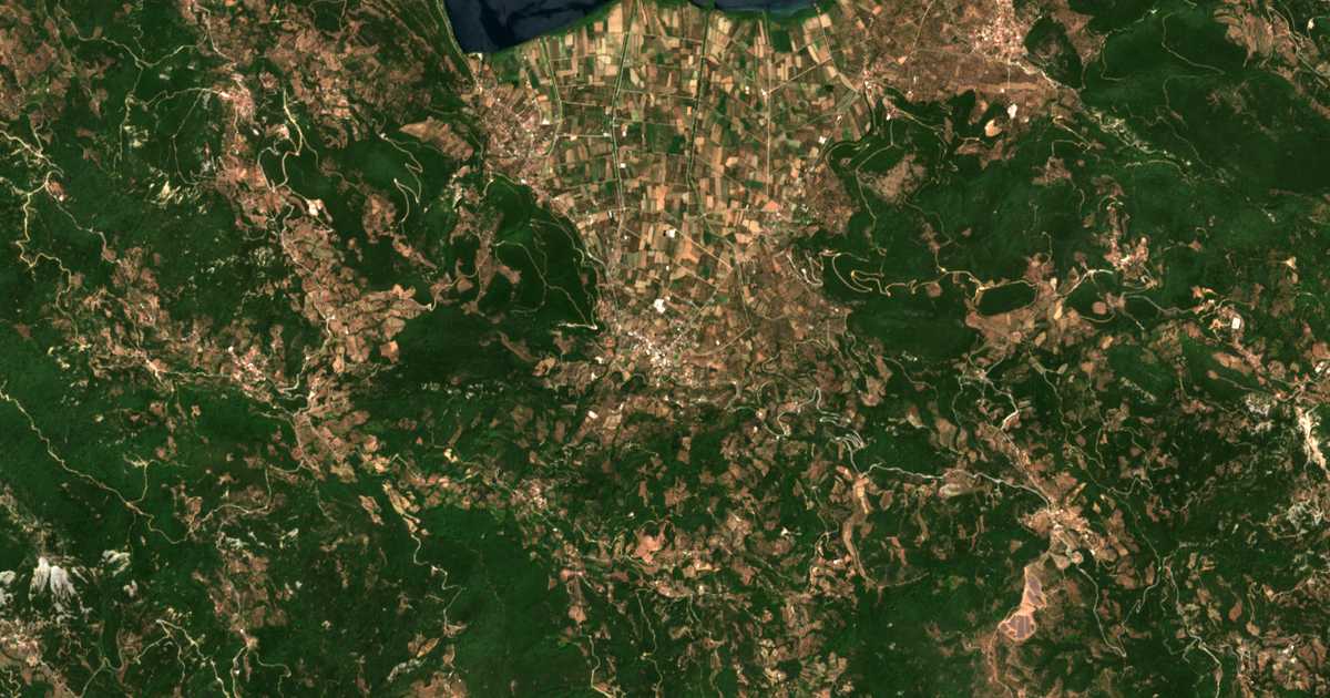 Carte satellite de Káto Makrinoú
