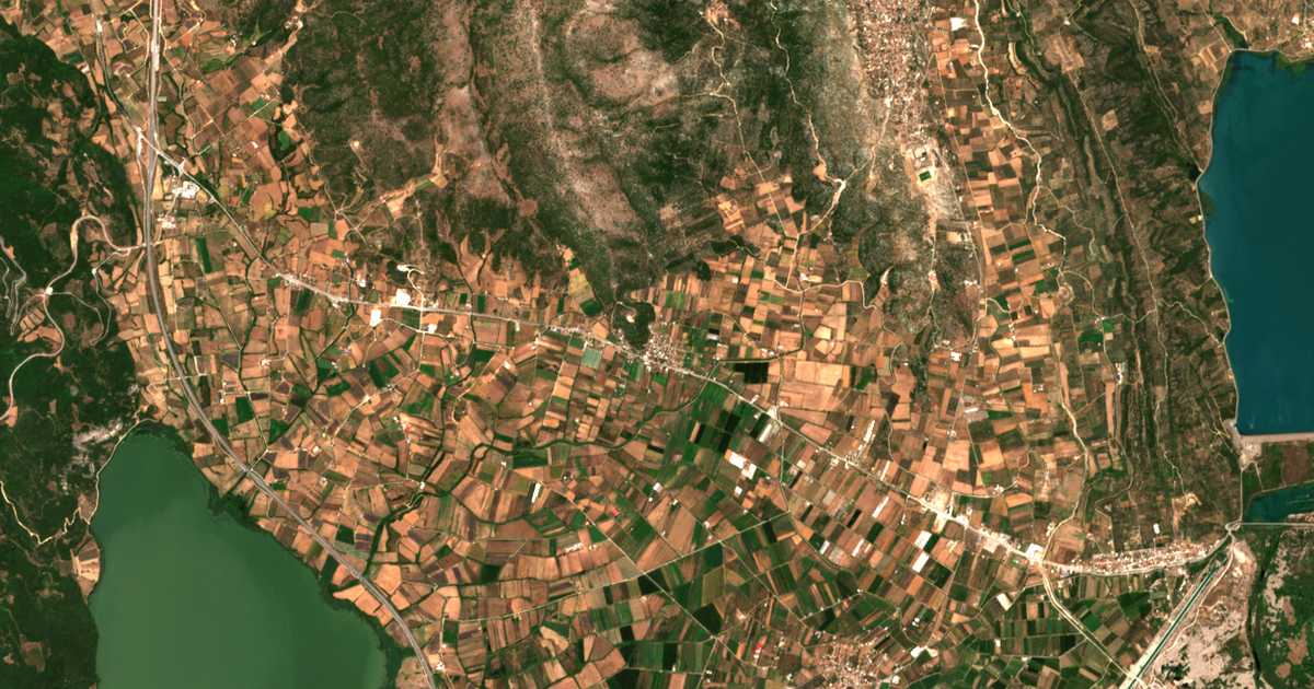 Carte satellite de Kypséli