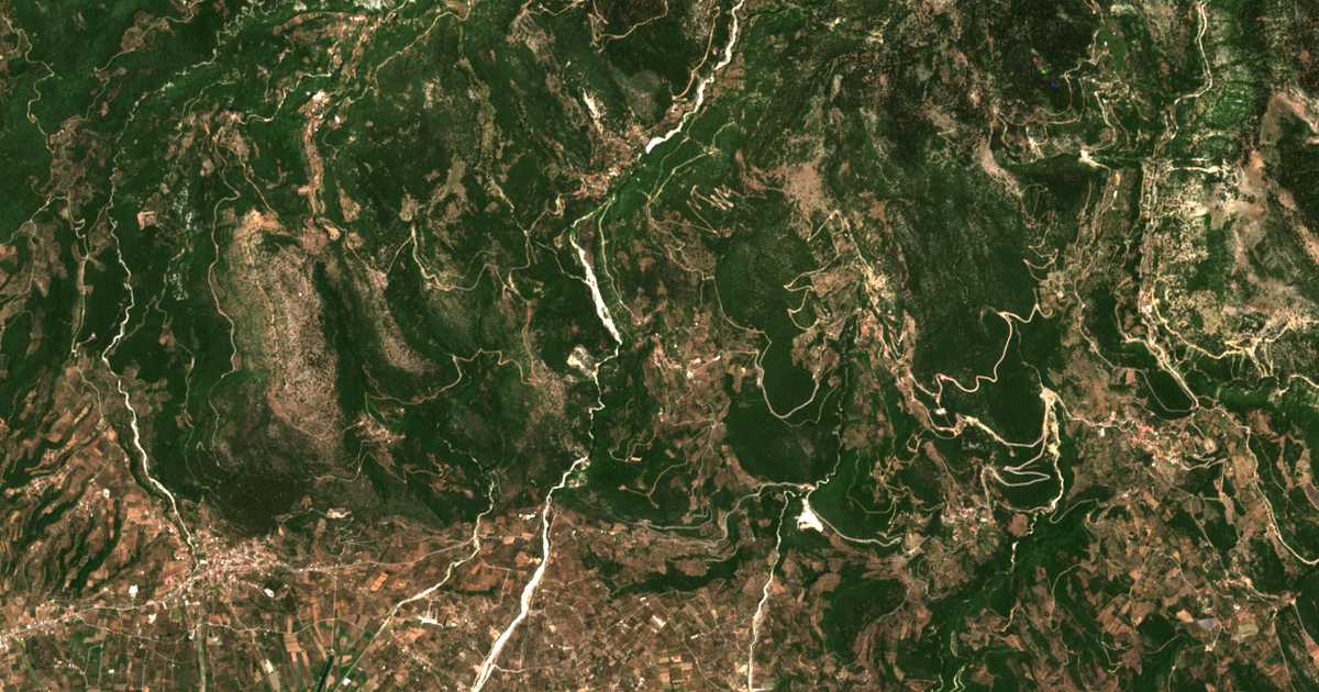 Carte satellite de Palaiokaryá