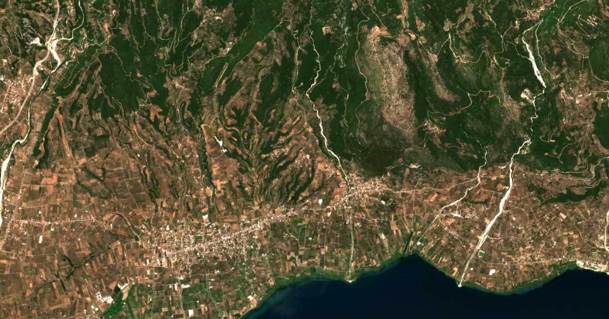 Carte satellite de Tragána