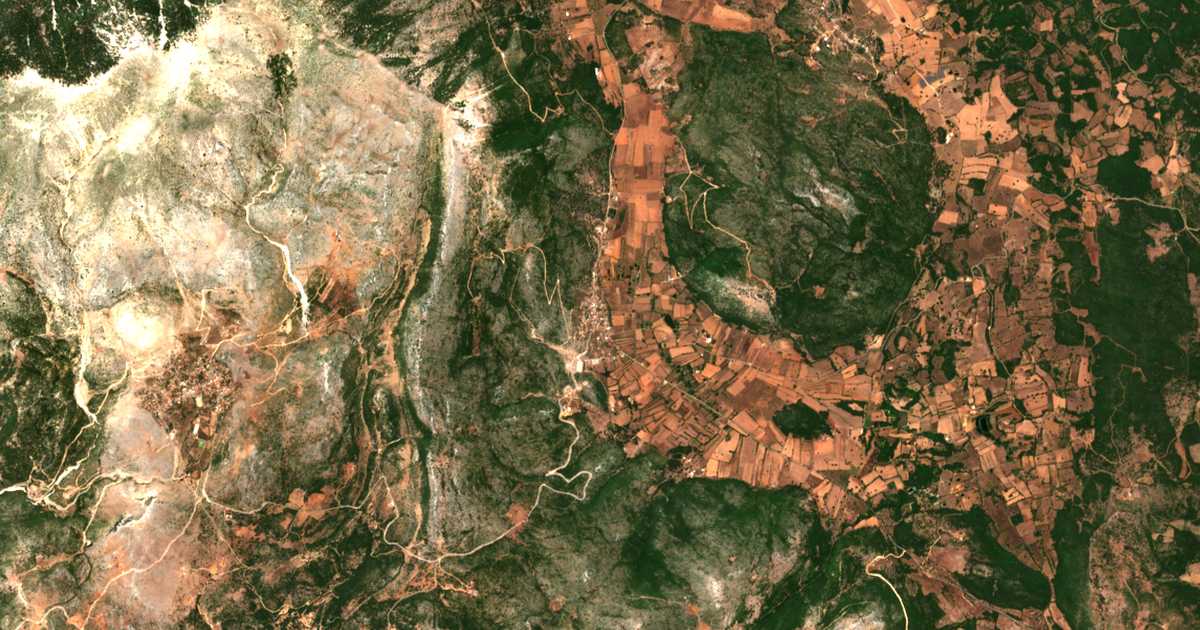 Carte satellite de Aetós