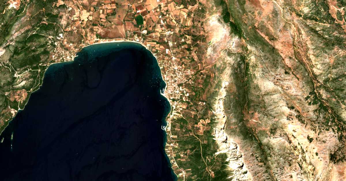 Carte satellite de Pálairos