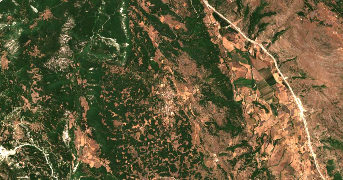 Carte satellite de Trýfos
