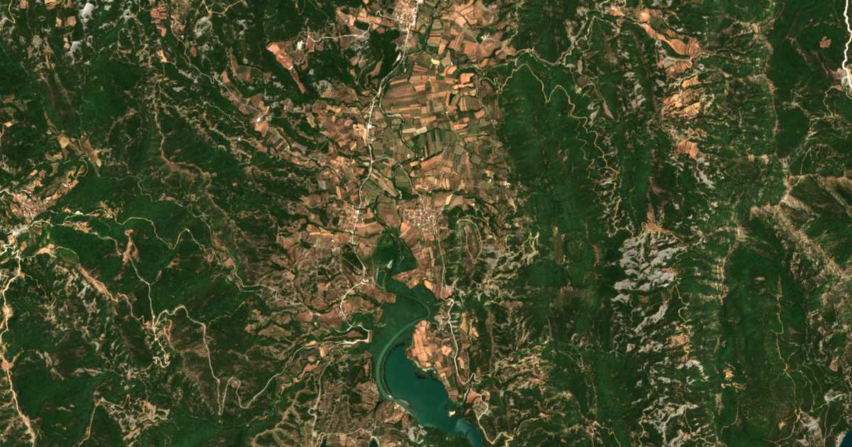 Carte satellite de Amorgianoí