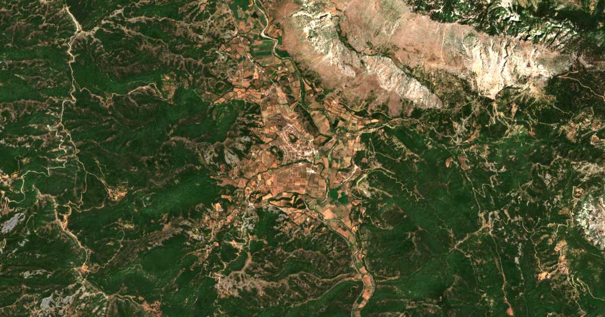 Carte satellite de Néo Chalkiópoulo