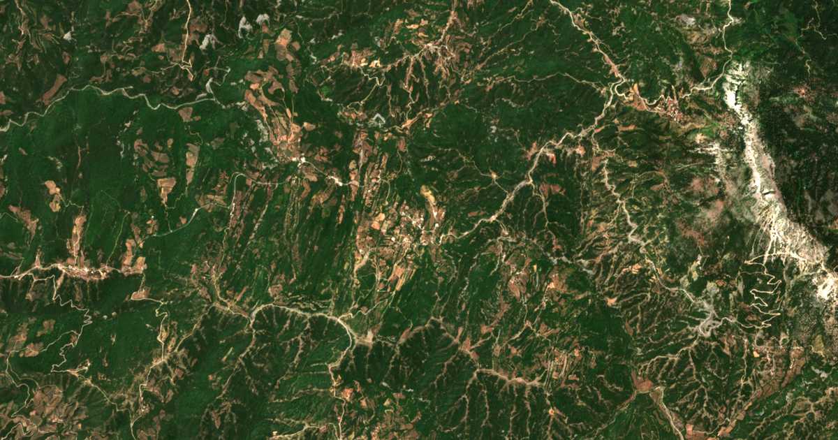 Carte satellite de Chrysopigí