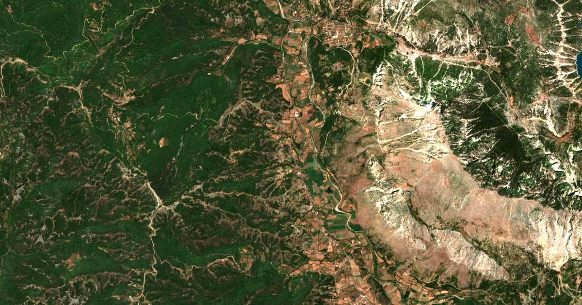 Carte satellite de Potamiá