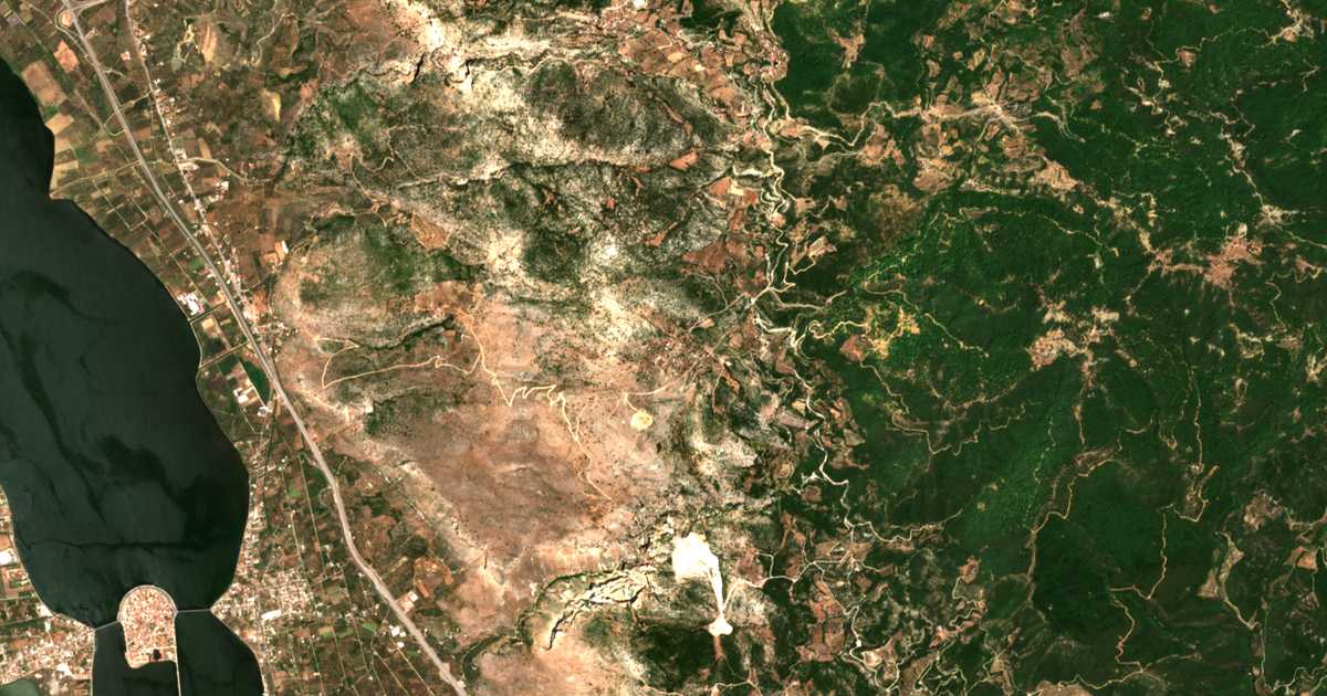 Carte satellite de Áno Moúsoura