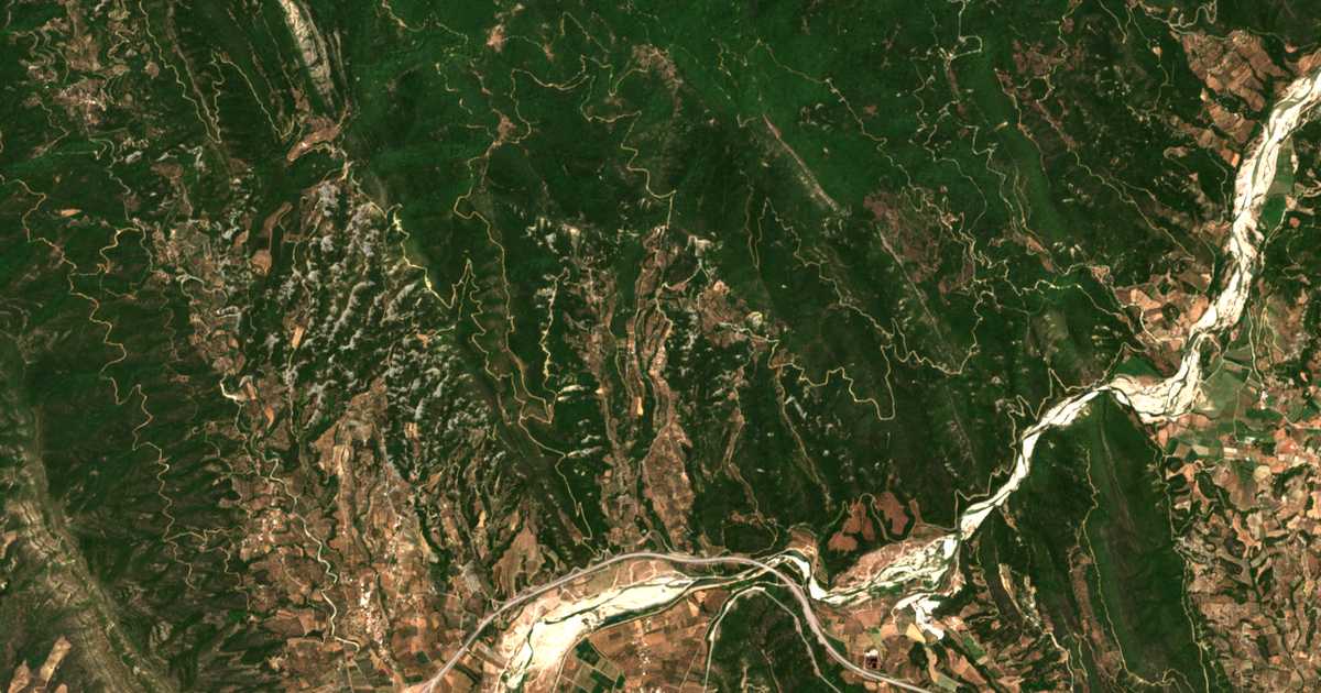 Carte satellite de Koutsochérion