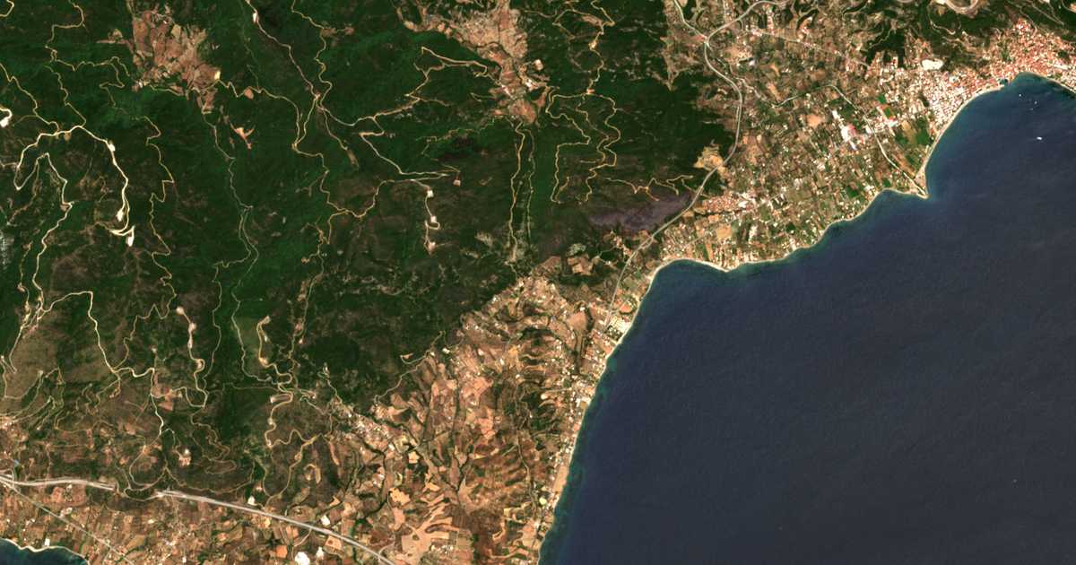 Carte satellite de Áno Platanítis